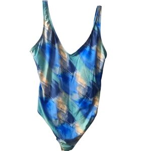 Jessica Simpson One Piece Mult Colored Swimsuit XL NWT
